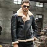 Leather Sheepskin Bomber Jacket 1