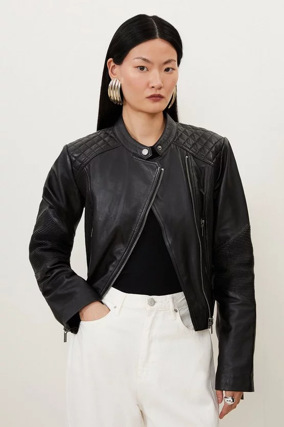 Leather Womens Motorcycle Jacket