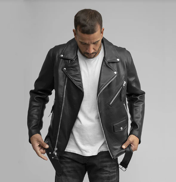 Lightweight Leather Motorcycle Jacket