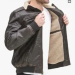 Mens Aviator Bomber Jacket