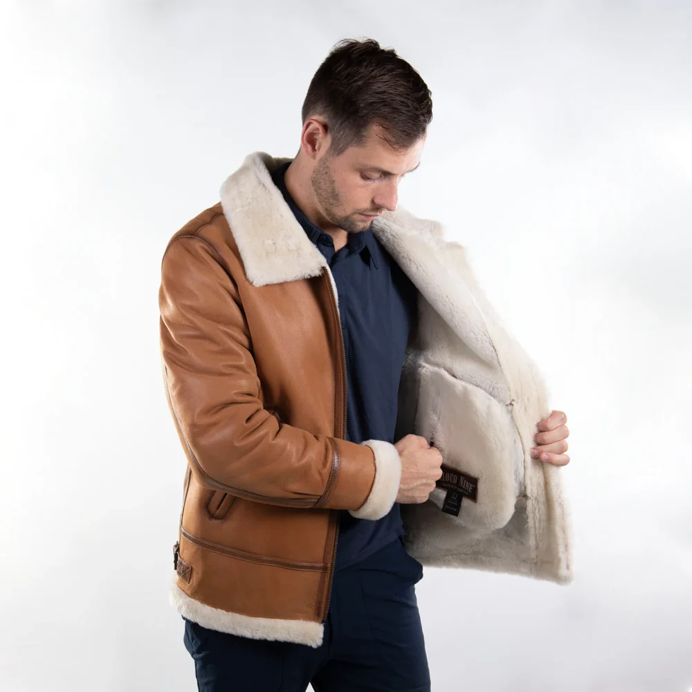 Mens Brown Sheepskin Jacket 1