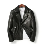 Mens Buffalo Leather Motorcycle Jacket