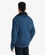 Mens Denim Jacket Sheepskin Collar 2