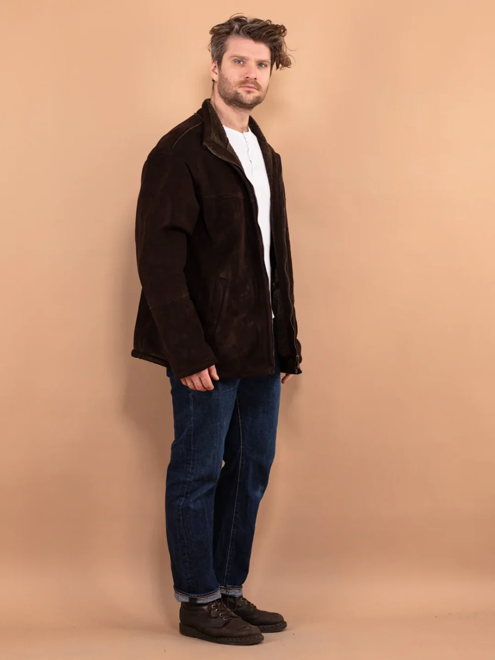 Mens Faux Sheepskin Jacket 1