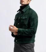 Mens Green Suede jacket 4