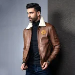 Mens Leather Aviator Jacket 1