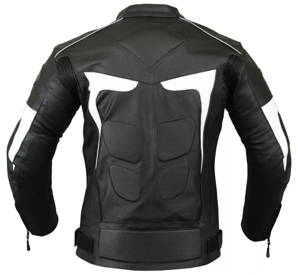 Mens Leather Motorcycle Jacket With Armor 2