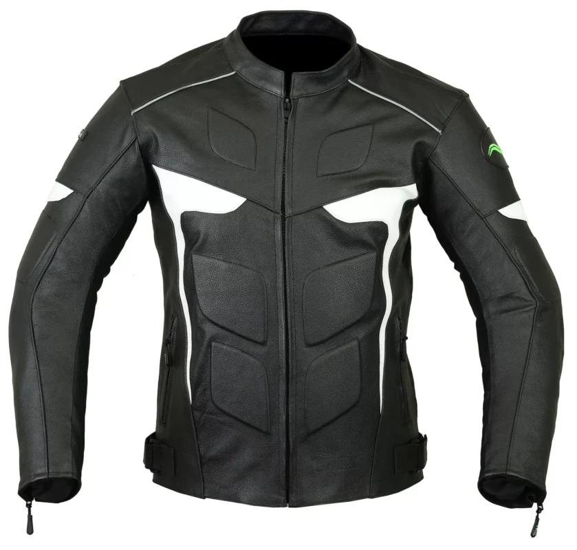 Mens Leather Motorcycle Jacket With Armor