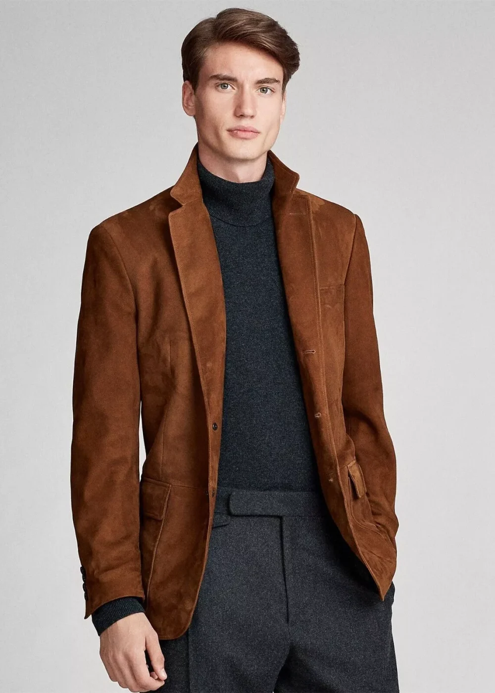 Mens Suede Blazer Jacket