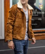 Mens Suede Jacket With Fur Collar