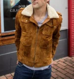 Mens Suede Jacket With Fur Collar 4