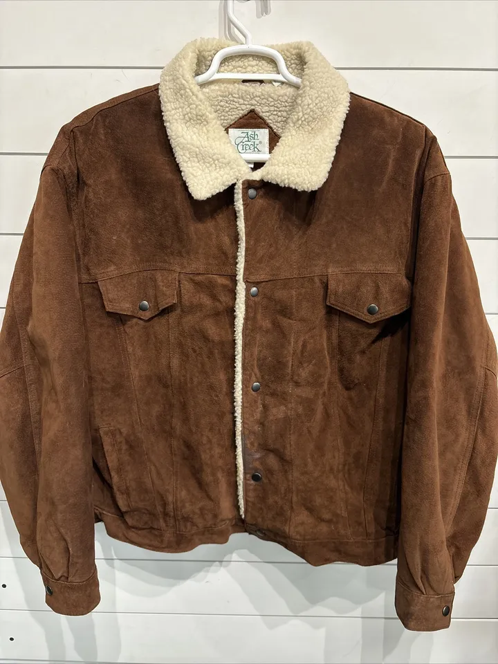 Mens Suede Sherpa jacket