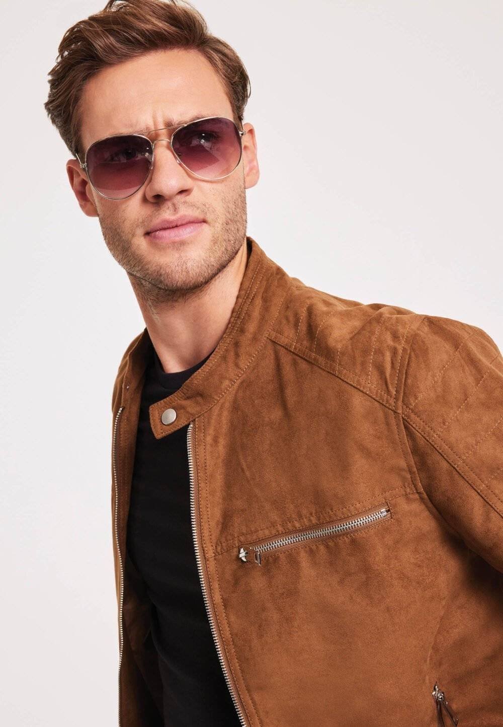 Mens Tan Suede Jacket 1