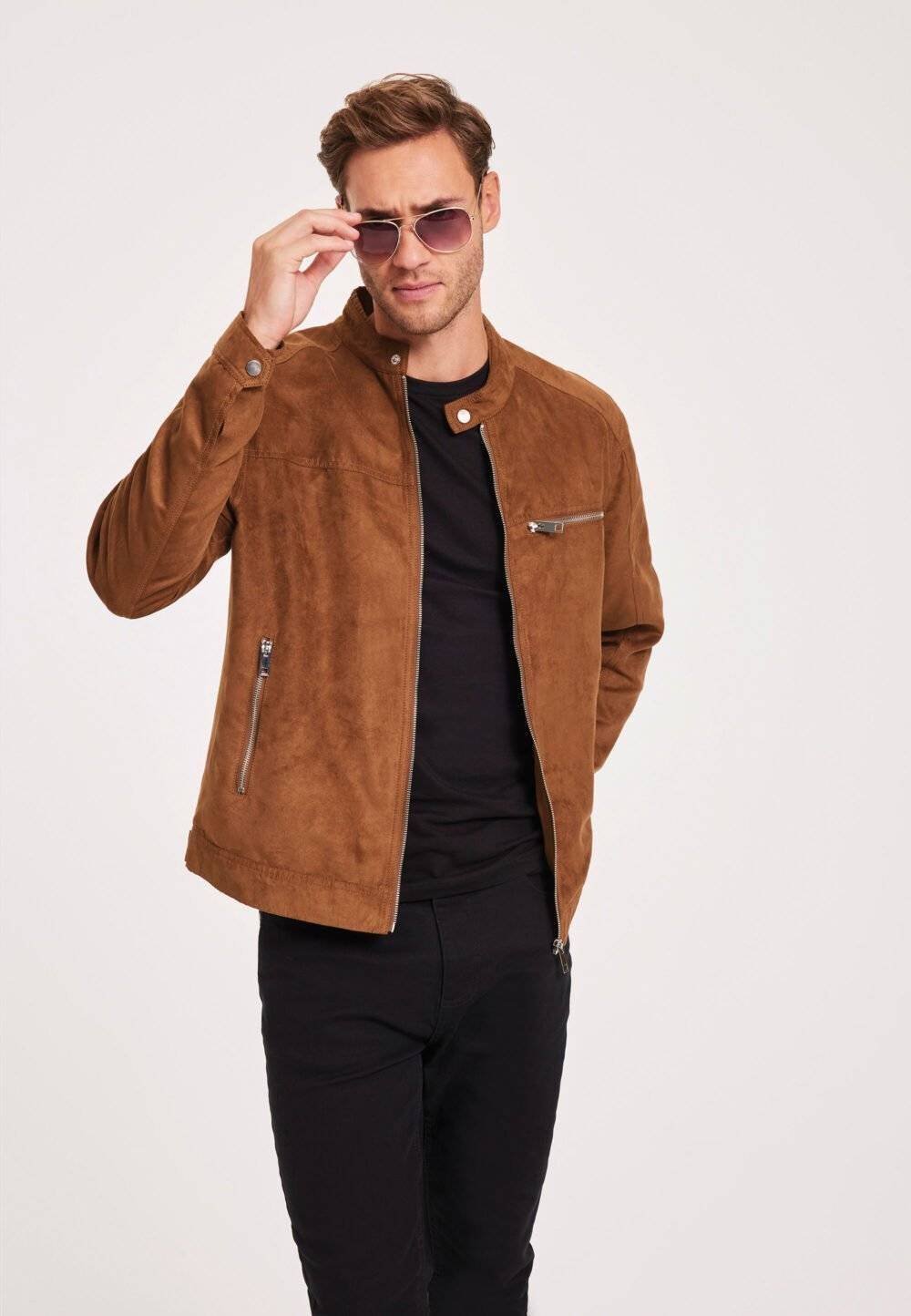 Mens Tan Suede Jacket