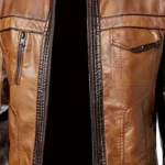 Mens Vintage Leather Motorcycle Jacket 3