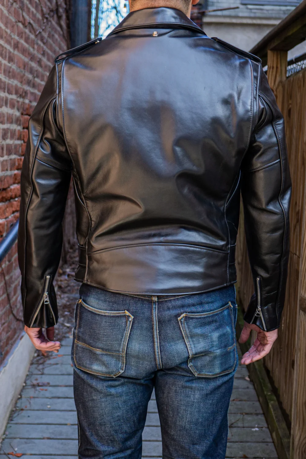 Motorcycle Leather Jacket Black 3