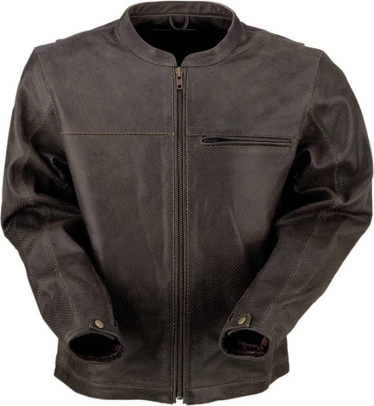 Motorcycle Perforated Leather Jacket
