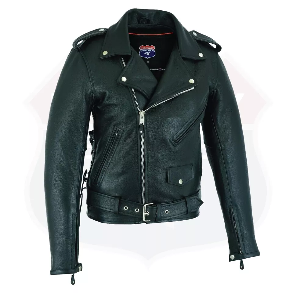 Motorcycle Police Leather Jacket