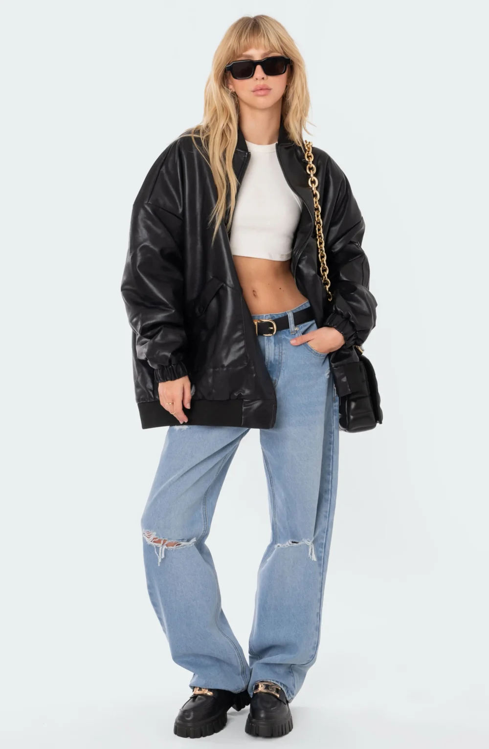 Oversized Aviator Jacket Womens