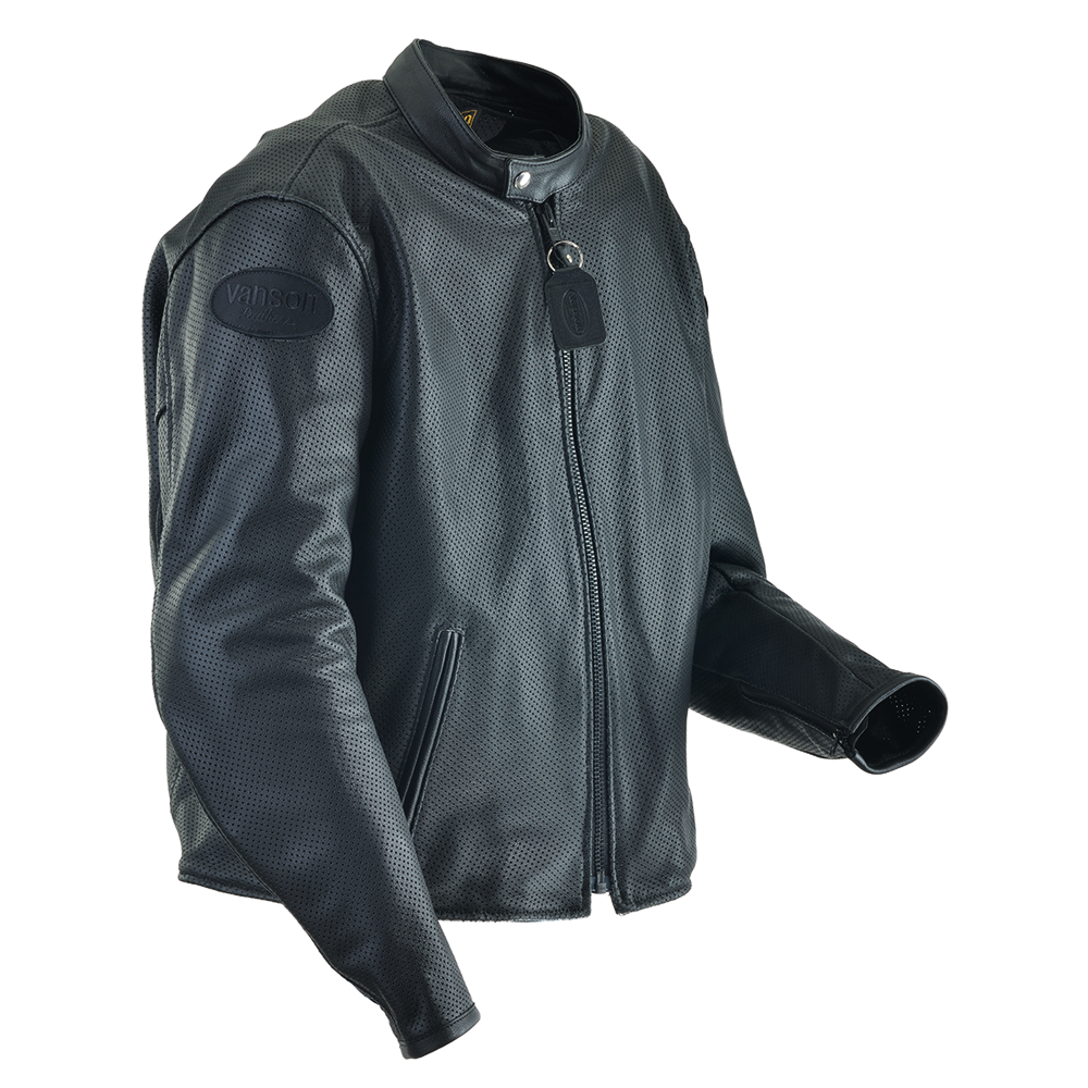 Perforated Leather Jacket Motorcycle