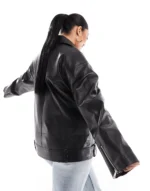 Plus Size Leather Motorcycle Jacket 2