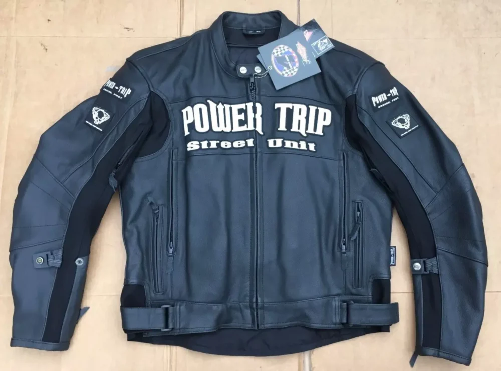 Power Trip Leather Motorcycle Jacket