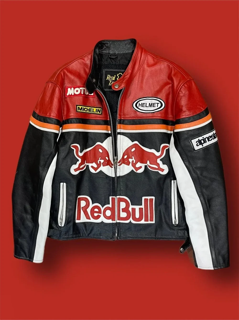 Red Bull Leather Motorcycle Jacket