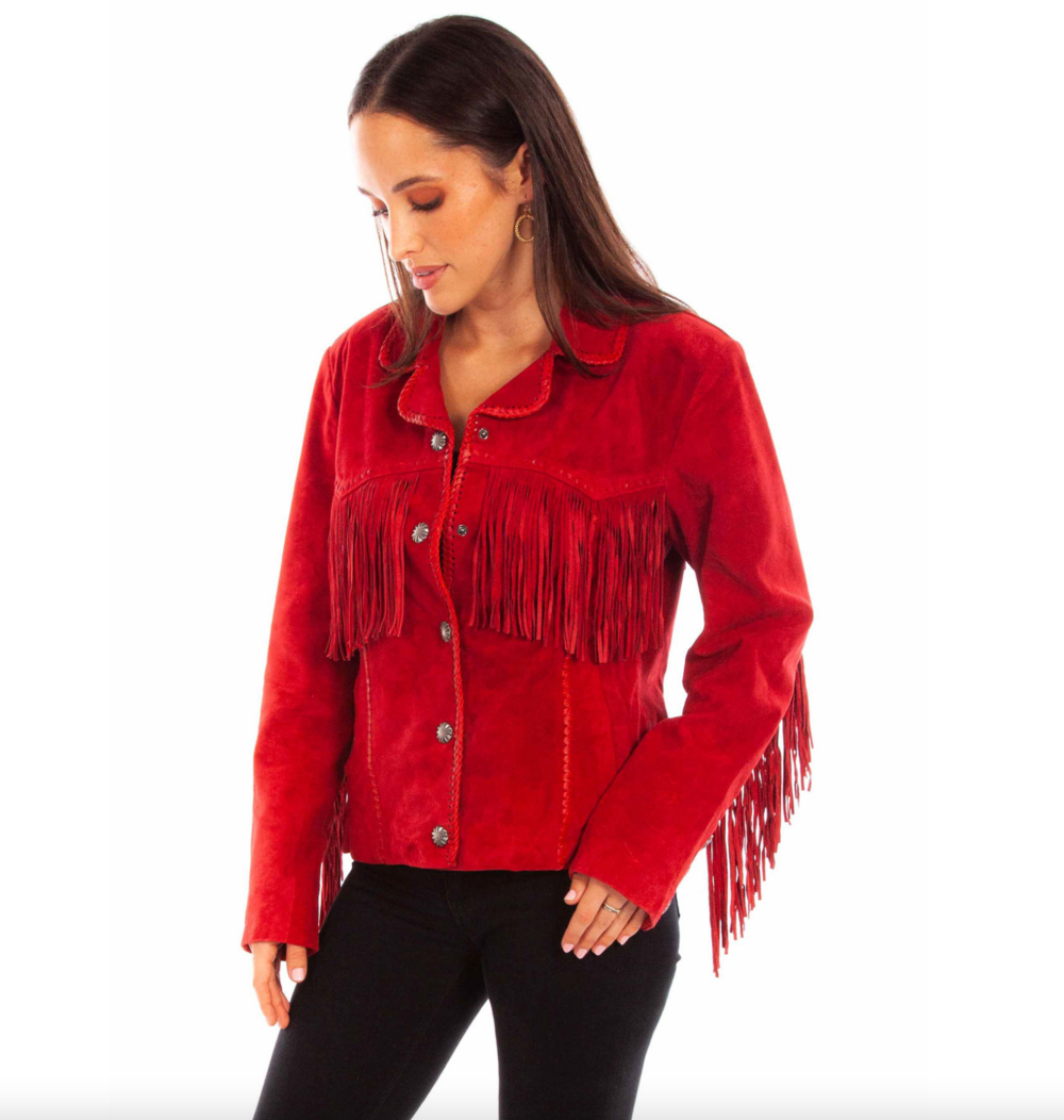 Red Suede Fringe Jacket