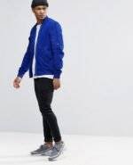 Royal Blue Bomber Jacket Mens 3