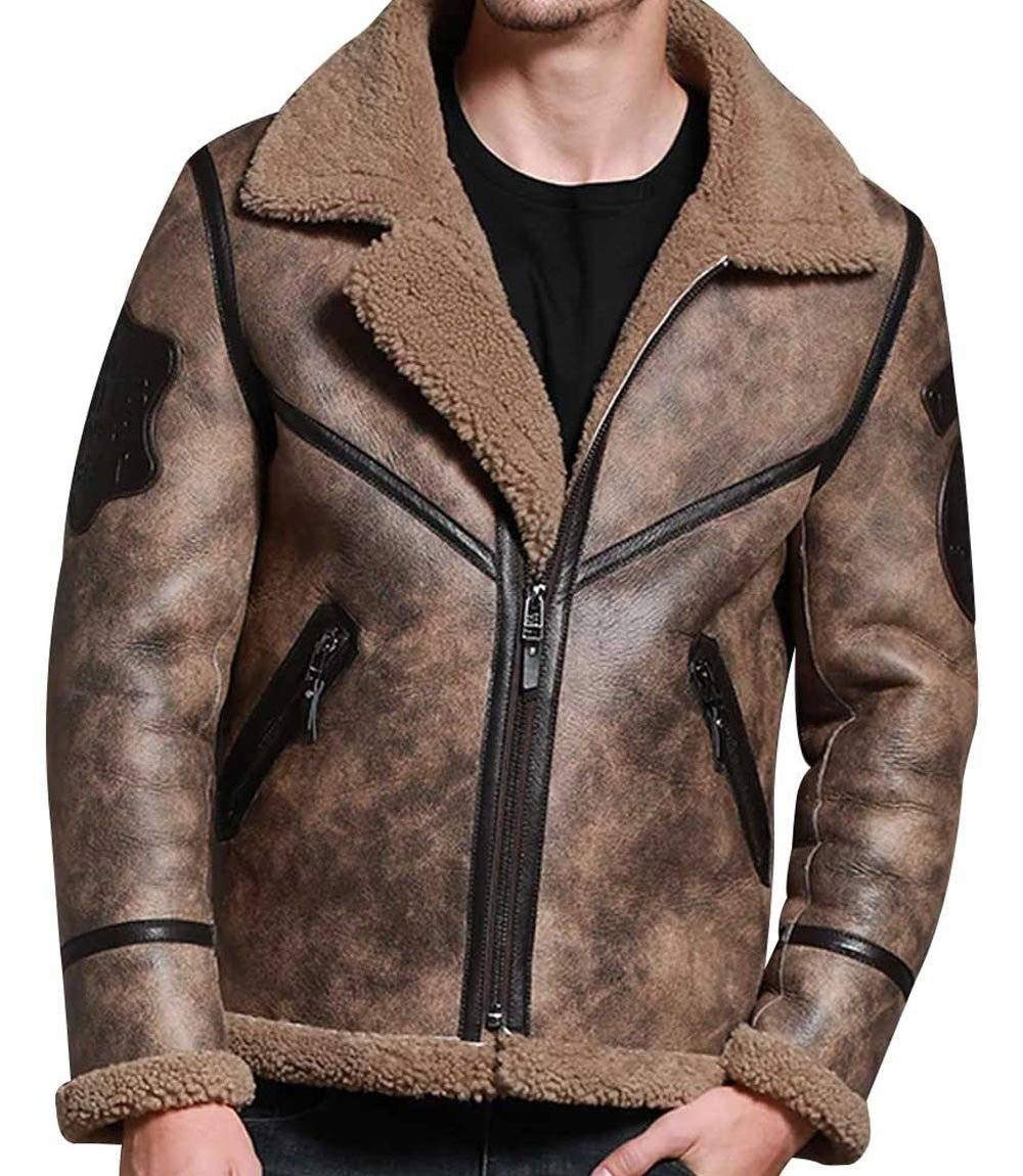 Sheepskin Bomber Jacket Men