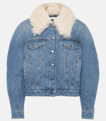 Sheepskin Denim Jacket Womens