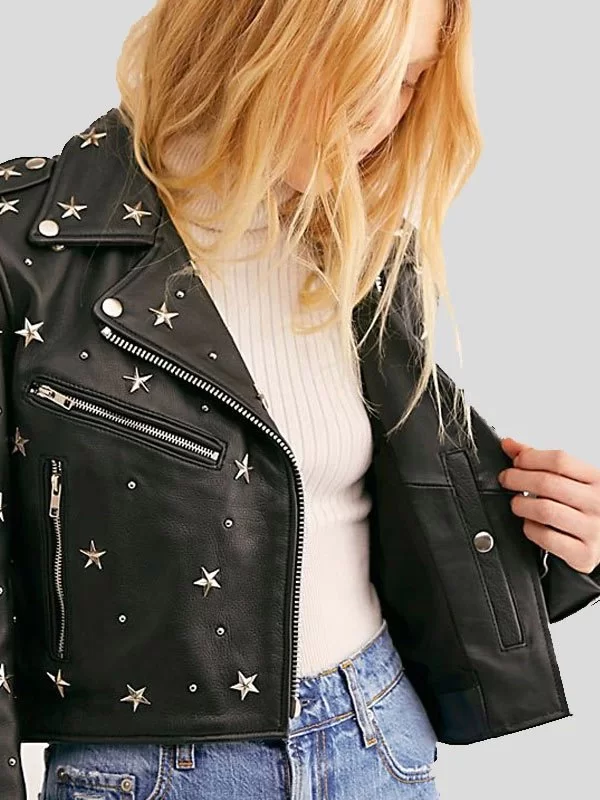 Star Motorcycle Leather Jacket