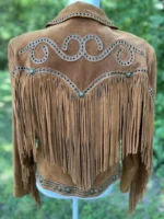 Suede Fringe Jacket Womens 2