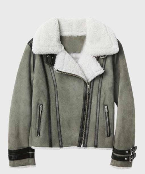 Suede Sheepskin Jacket Womens