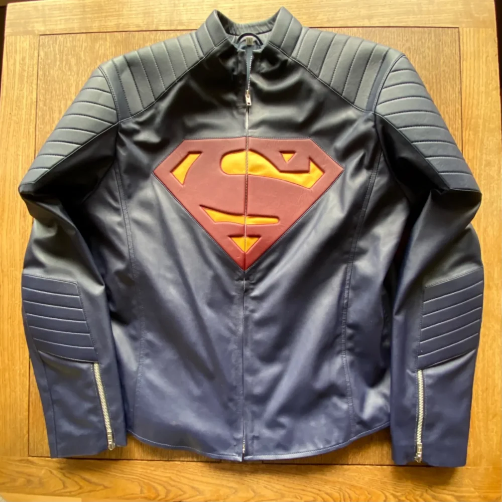 Superman Leather Motorcycle Jacket