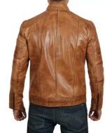 Tan Leather Motorcycle Jacket 2