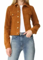 Tan Suede Jacket For Women