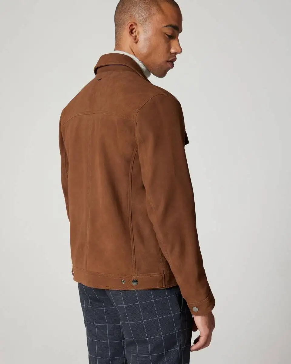 Tan Suede Trucker Jacket 3