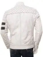 White Leather Motorcycle Jacket 4