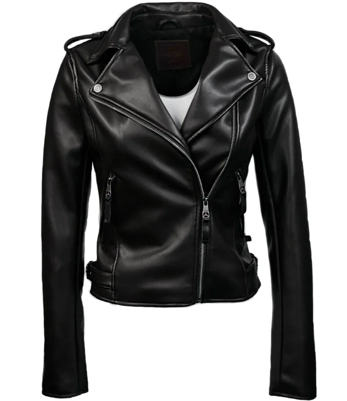 Women Leather Motorcycle Jacket