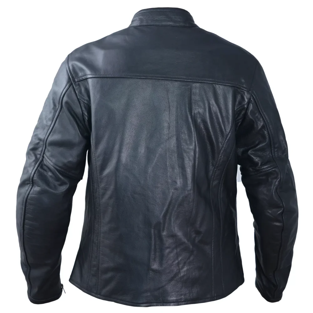 Women's Armored Leather Motorcycle Jacket 3