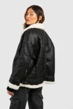 Womens Aviator Jacket Black