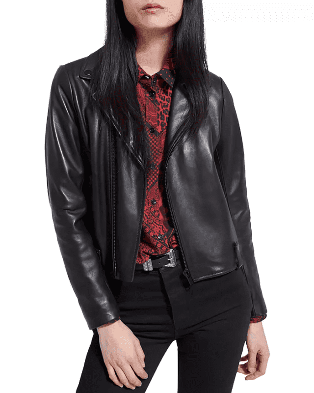 Women's Cropped Leather Jacket