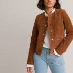 Womens Dark Brown Suede Jacket