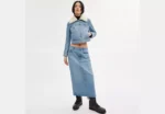 Womens Denim Jacket With Sheepskin Collar 1