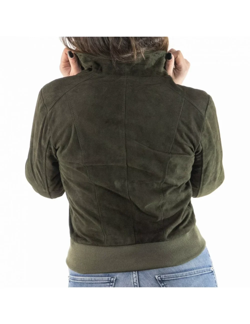 Women's Green Suede Jacket 2