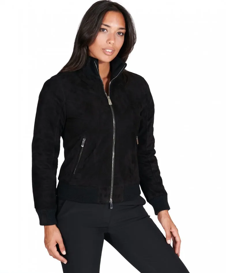 Womens Suede Black Jacket