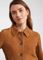 Women's Suede Trucker Jacket 3