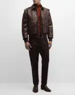 Antique Leather bomber Jackets