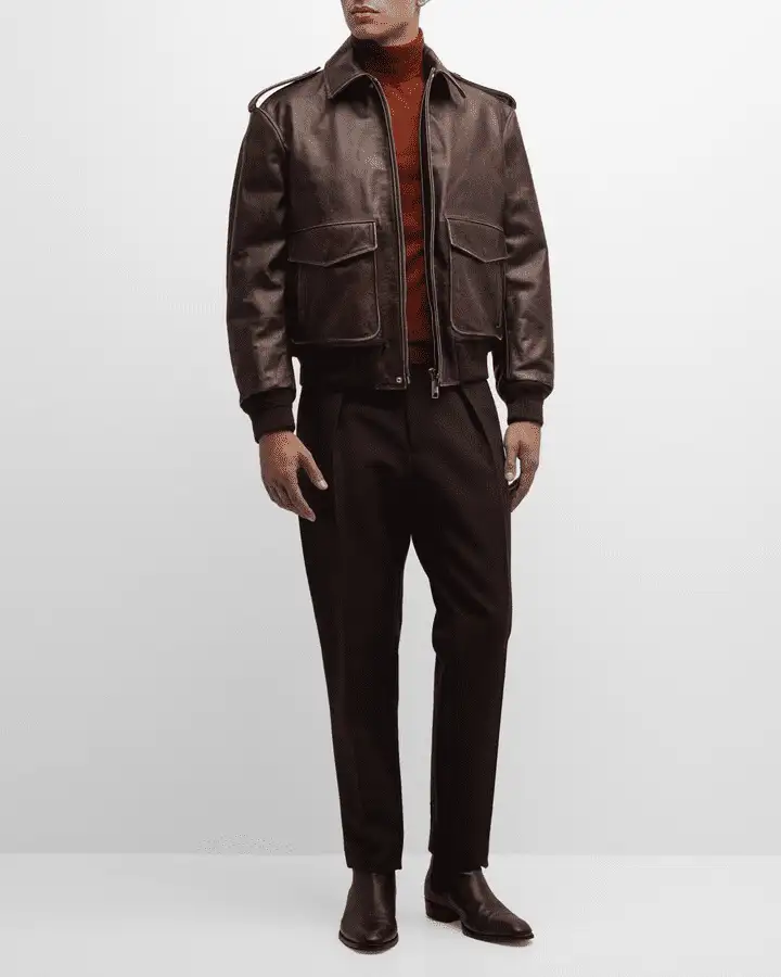 Antique Leather bomber Jackets